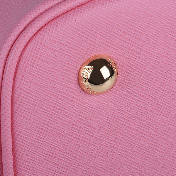 2014 Prada Saffiano Calf Leather Two Handle Bag BL0837 pink